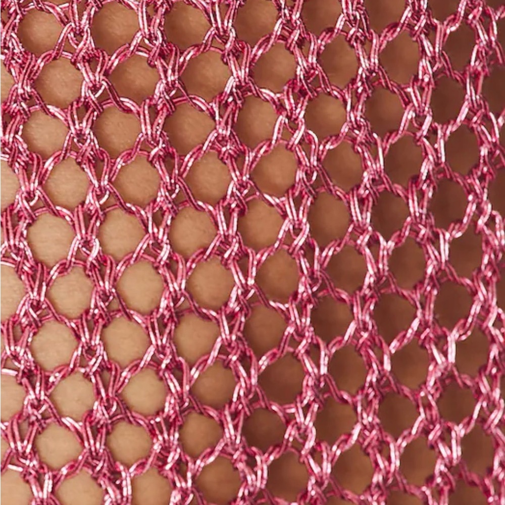 REVOLVE Pink Metallic Mesh Swim Coverup Dress - Picture 2 of 2